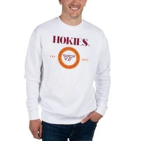 Unisex Uscape Apparel White Virginia Tech Hokies Coastal Fleece Pullover Sweatshirt