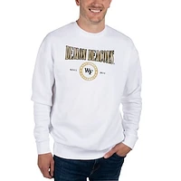 Unisex Uscape Apparel White Wake Forest Demon Deacons Coastal Fleece Pullover Sweatshirt