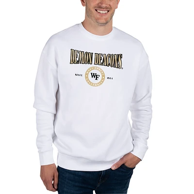 Unisex Uscape Apparel White Wake Forest Demon Deacons Coastal Fleece Pullover Sweatshirt