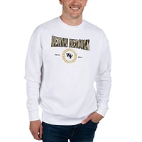 Unisex Uscape Apparel White Wake Forest Demon Deacons Coastal Fleece Pullover Sweatshirt