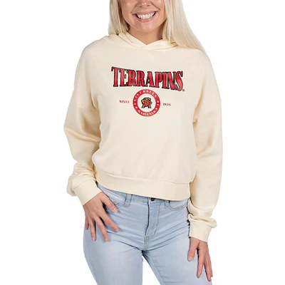 Unisex Uscape Apparel Cream Maryland Terrapins Washed Pullover Hoodie