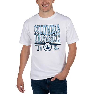Unisex Uscape Apparel White Columbia University Garment Dyed T-Shirt