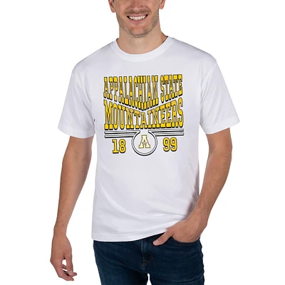 Unisex Uscape Apparel White Appalachian State Mountaineers Garment Dyed T-Shirt