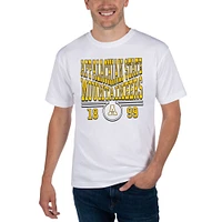 Unisex Uscape Apparel White Appalachian State Mountaineers Garment Dyed T-Shirt