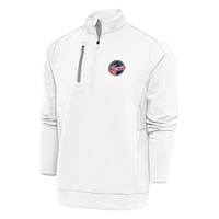 Men's Antigua White Indiana Fever  Generation Quarter-Zip Jacket