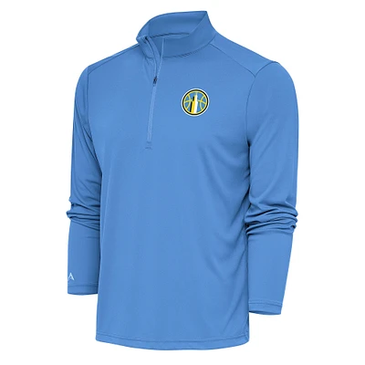 Men's Antigua Sky Blue Chicago Sky Tribute Quarter-Zip Jacket