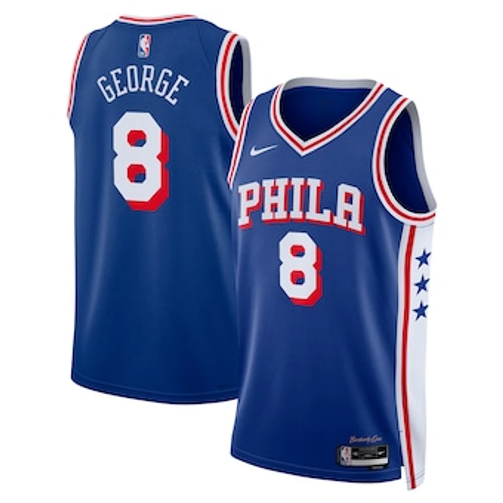 Unisex Nike Paul George Royal Philadelphia 76ers 2024 Offseason Addition Swingman Jersey