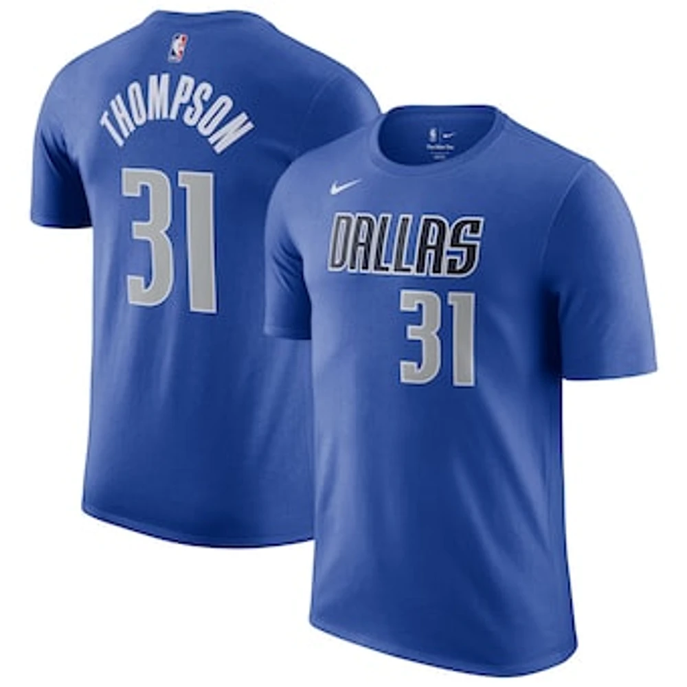 Unisex Nike Klay Thompson Blue Dallas Mavericks Name & Number T-Shirt