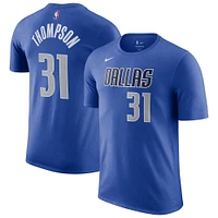 Unisex Nike Klay Thompson Blue Dallas Mavericks Name & Number T-Shirt