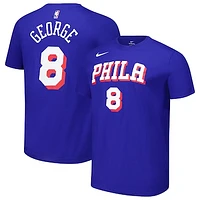 Unisex Nike Paul George Royal Philadelphia 76ers Name & Number T-Shirt