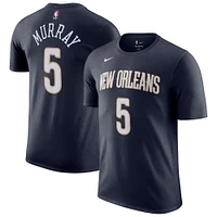 Unisex Nike Dejounte Murray Navy New Orleans Pelicans Name & Number T-Shirt