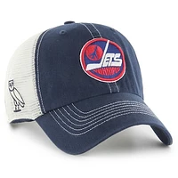 Men's '47  Navy/Cream Winnipeg Jets NHL x OVO Trawler Trucker Clean Up Adjustable Hat