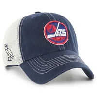 Men's '47  Navy/Cream Winnipeg Jets NHL x OVO Trawler Trucker Clean Up Adjustable Hat