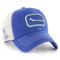 Men's '47  Blue/Cream Vancouver Canucks NHL x OVO Trawler Trucker Clean Up Adjustable Hat