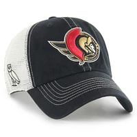 Men's '47  Black/Cream Ottawa Senators NHL x OVO Trawler Trucker Clean Up Adjustable Hat