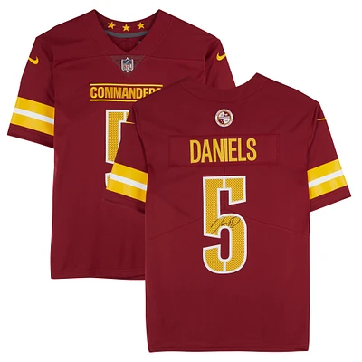 Jayden Daniels Washington Commanders Autographed Burgundy Nike Limited Jersey