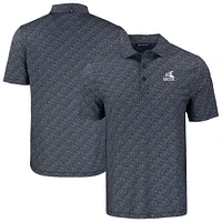 Men's Cutter & Buck Black Chicago White Sox Pike Eco Pebble Print Stretch Recycled Polo