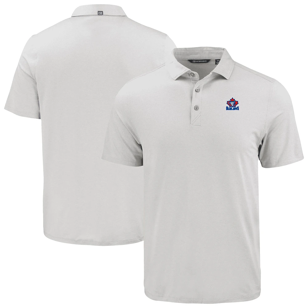 Men's Cutter & Buck White Toronto Blue Jays Cooperstown Coastline Epic Comfort Eco Recycled Polo