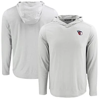 Men's Cutter & Buck Cleveland Guardians Coastline Epic Comfort Recycled Eco Hoodie Long Sleeve T-Shirt