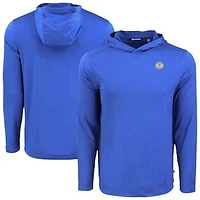 Men's Cutter & Buck Royal Milwaukee Brewers Coastline Epic Comfort Recycled Eco Hoodie Long Sleeve T-Shirt