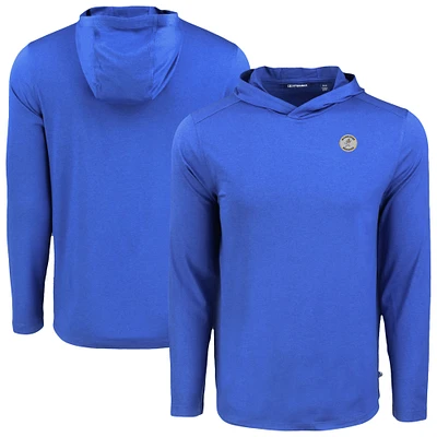 Men's Cutter & Buck Royal Milwaukee Brewers Coastline Epic Comfort Recycled Eco Hoodie Long Sleeve T-Shirt