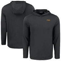 Men's Cutter & Buck Pittsburgh Pirates Coastline Epic Comfort Recycled Eco Hoodie Long Sleeve T-Shirt