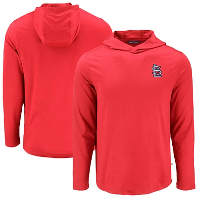 Men's Cutter & Buck Red St. Louis Cardinals Coastline Epic Comfort Recycled Eco Hoodie Long Sleeve T-Shirt