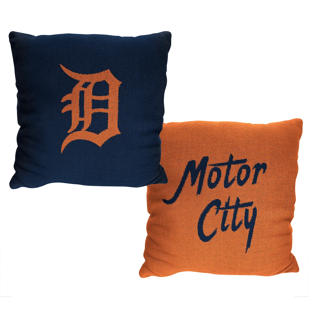 The Northwest Group Detroit Tigers 20" x 20" Invert Double-Sided Jacquard Pillow