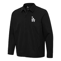 Men's Antigua Black Los Angeles Dodgers Pivot Full-Zip Jacket