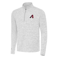 Men's Antigua Gray/White Arizona Diamondbacks Cause Quarter-Zip Top
