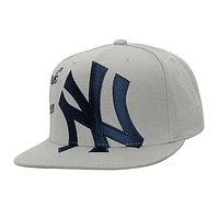 Men's Mitchell & Ness  Gray New York Yankees Big Time Snapback Hat