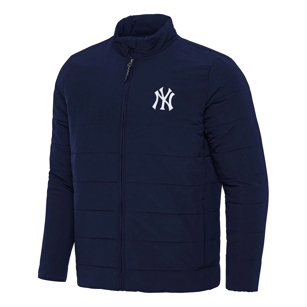 Men's Antigua Navy New York Yankees Swelter Full-Zip Puffer Jacket