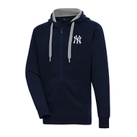 Men's Antigua Navy New York Yankees Big & Tall Victory Full-Zip Hoodie Jacket