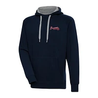 Men's Antigua Navy Atlanta Braves Big & Tall Victory Pullover Hoodie
