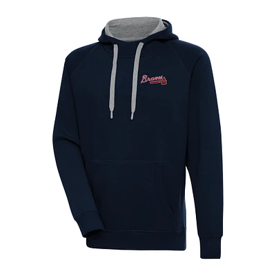 Men's Antigua Navy Atlanta Braves Big & Tall Victory Pullover Hoodie