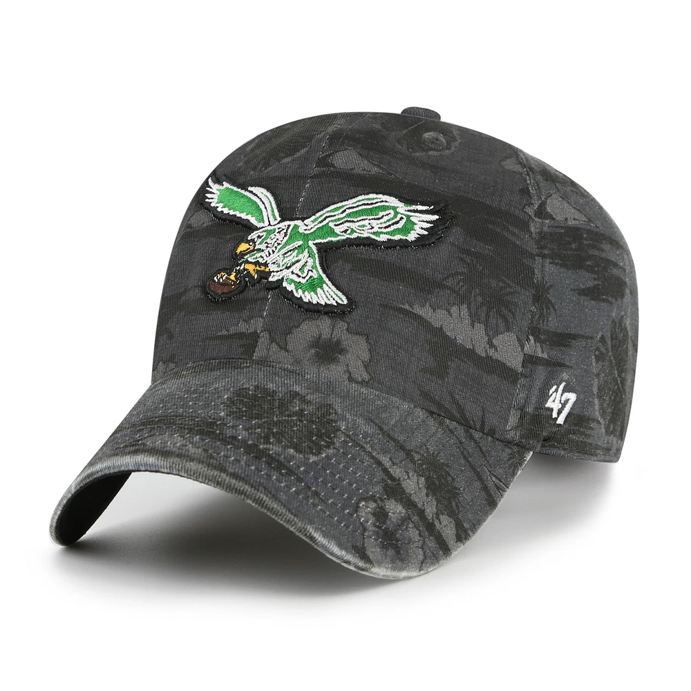 Men's '47 Black Philadelphia Eagles Fiji Clean Up Adjustable Hat