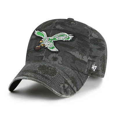 Men's '47  Black Philadelphia Eagles Fiji Clean Up Adjustable Hat