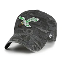 Men's '47  Black Philadelphia Eagles Fiji Clean Up Adjustable Hat