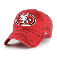 Men's '47  Scarlet San Francisco 49ers Fiji Clean Up Adjustable Hat