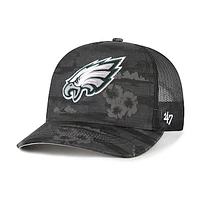 Men's '47 Black Philadelphia Eagles Fiji Trucker Adjustable Hat