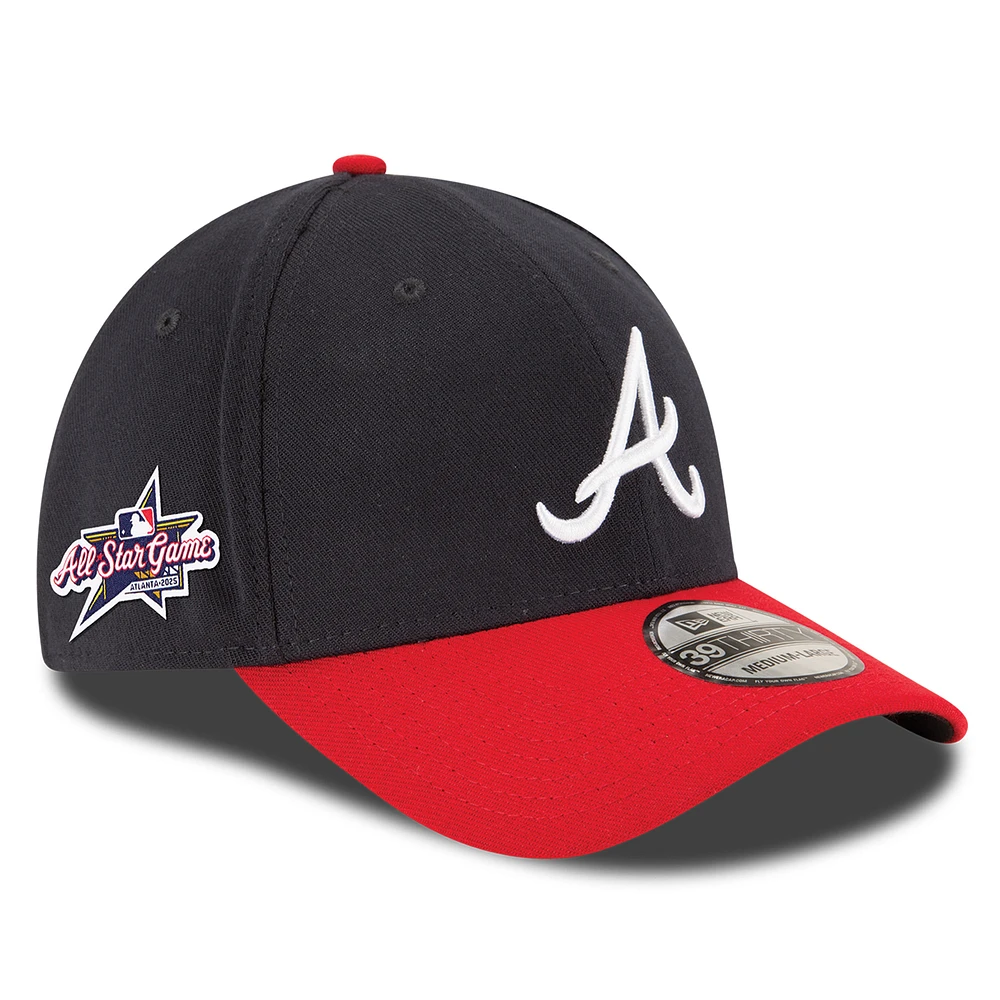 Men's New Era  Navy Atlanta Braves 2025 MLB All-Star Game Side Patch 39THIRTY Flex Hat