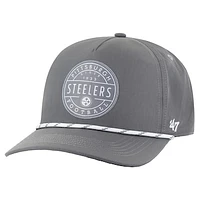 Men's '47  Gray Pittsburgh Steelers Suburbia Hitch Adjustable Hat