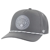 Men's '47  Gray Pittsburgh Steelers Suburbia Hitch Adjustable Hat