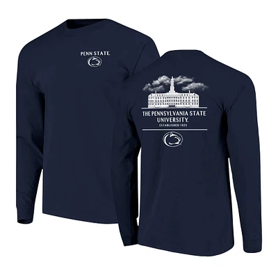 Men's Navy Penn State Nittany Lions Comfort Colors Campus Nights Long Sleeve T-Shirt