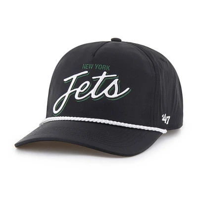 Men's '47 Black New York Jets Brrr Fairway Hitch Adjustable Hat