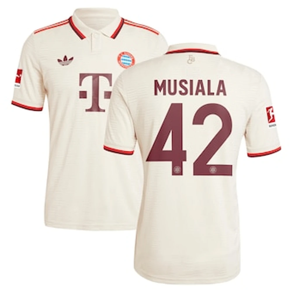 Men's adidas Originals Jamal Musiala Cream Bayern Munich 2024/25 Third Authentic Player Jersey