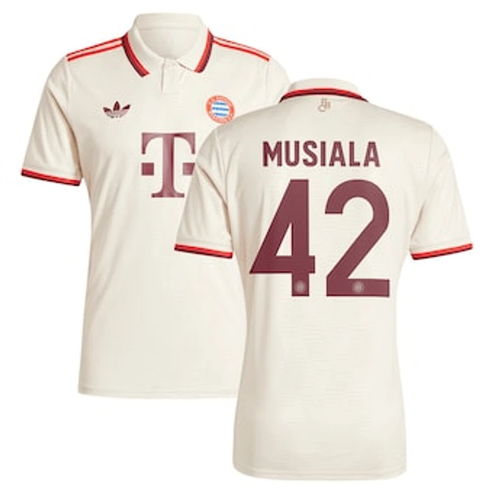 Men's adidas Originals Jamal Musiala Cream Bayern Munich 2024/25 Third Replica Player Jersey