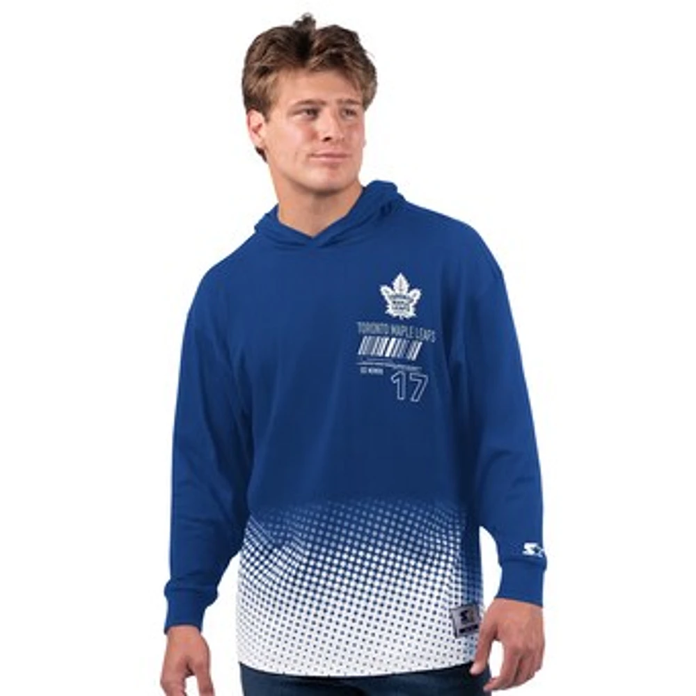 Men's Starter  Blue Toronto Maple Leafs Ben Hooded Long Sleeve T-Shirt