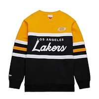 Women's Mitchell & Ness Gold Los Angeles Lakers Hardwood Classics Pullover Sweatshirt