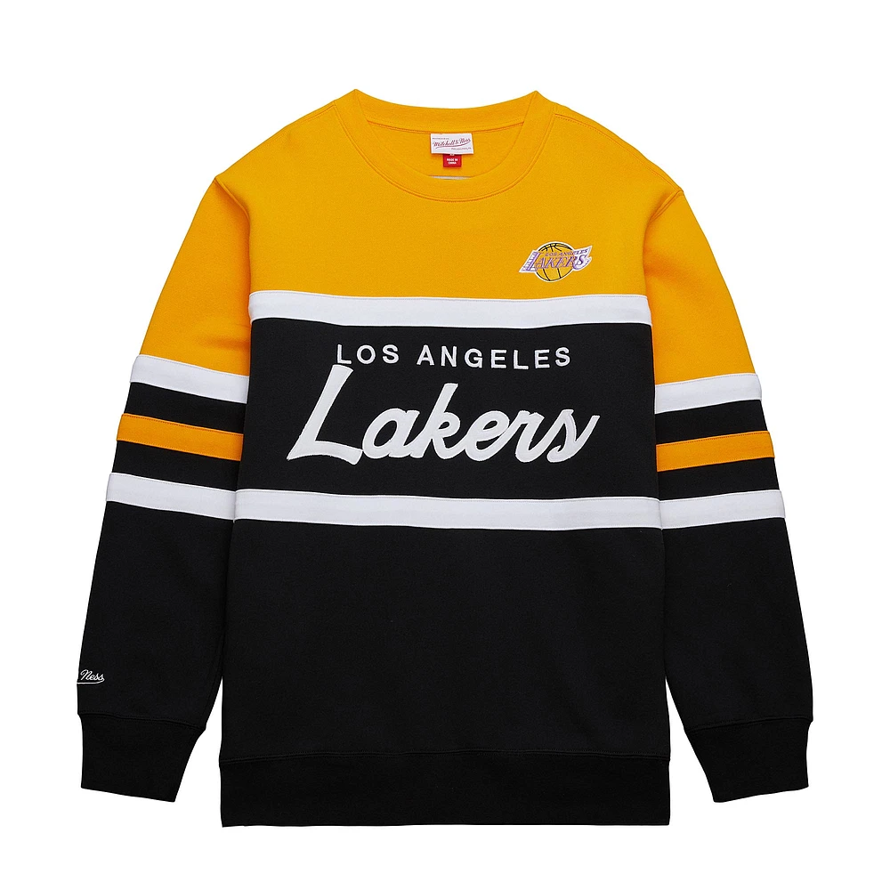 Women's Mitchell & Ness Gold Los Angeles Lakers Hardwood Classics Pullover Sweatshirt